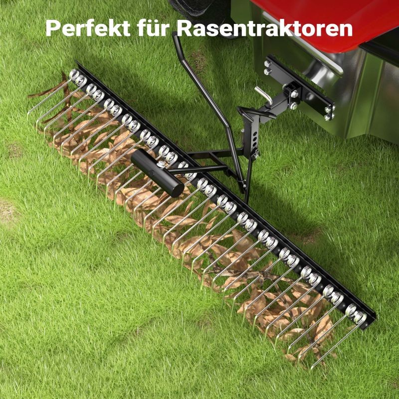 Nurmikon ilmastin ja sammaleenpoistaja 120 cm ratsastajaleikkureille ja ATV-ajoneuvoille