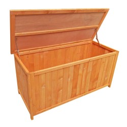 Puinen puutarhasäilytyslaatikko lasiroitu kuusipuu 127 x 55 x 60 cm ruskea