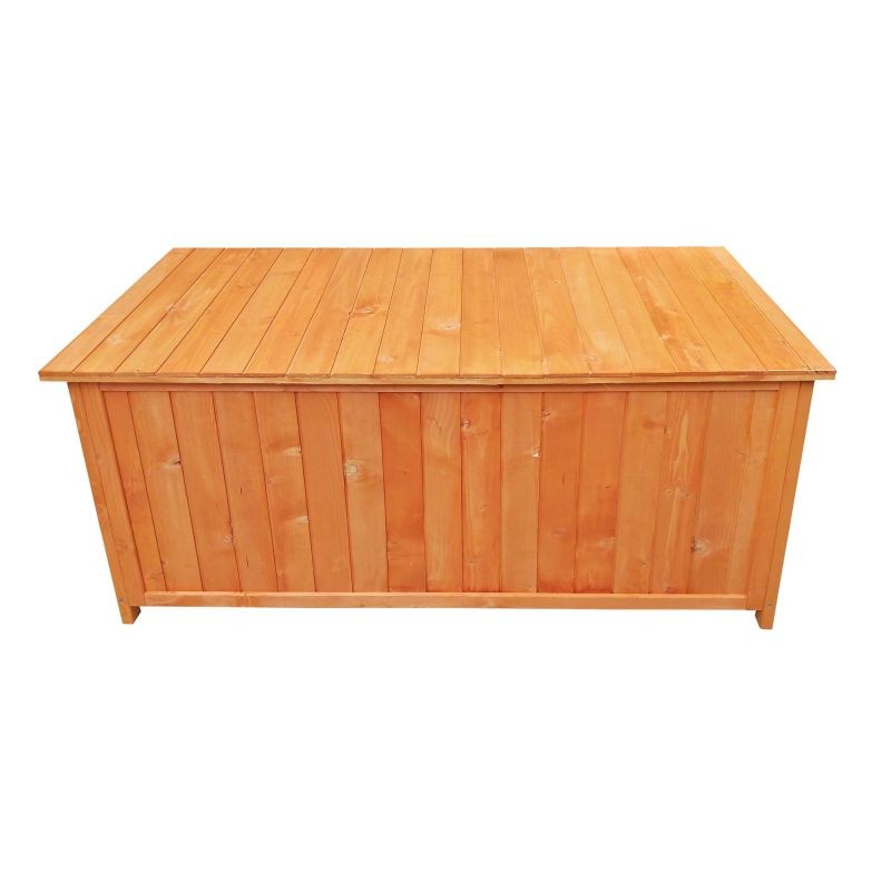 Puinen puutarhasäilytyslaatikko, lasiroitu kuusipuu, 127 x 55 x 60 cm, ruskea