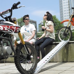Alumiiniset ajorampit moottoripyörille, mönkijöille ja ATV-ajoneuvoille, 2 kpl, 163 cm, 360 kg