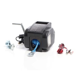 XPOtool Sähkövinssi 12V 350W 1570 kg, 1,8 m/min, vaijeri 10,5 m, koukku ja asennuslevy