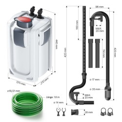 SunSun HW-703B akvaarioulkofilteri 1400 l/h 30 W 9 W UV-C 3-vaiheinen suodatus