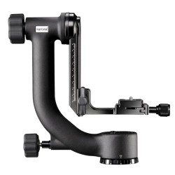 Mantona TK-I Gimbal-jalustapää teleobjektiiville, 10 kg, pikakiinnityslevyllä, urheilu- ja luontokuvaukseen