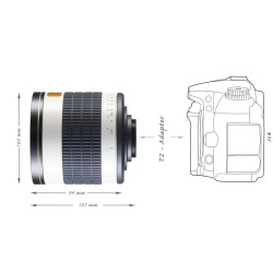 Walimex pro 500 mm f/6,3 peiliobjektiivi Sony E-kennoille