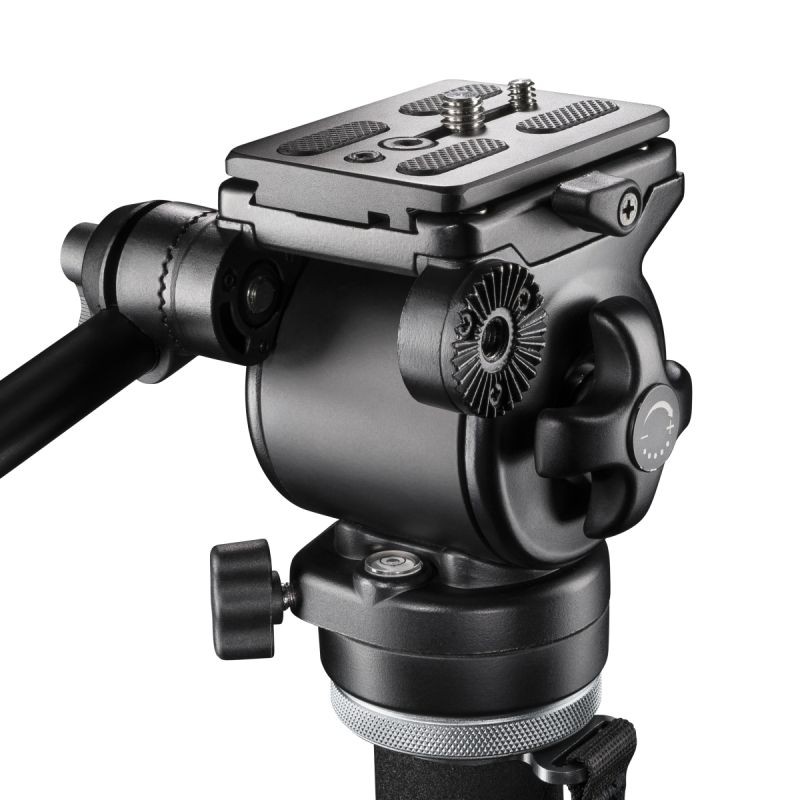 Mantona Dolomit MONO videomonopodi, max. 209 cm, fluid-vaimennettu videopää