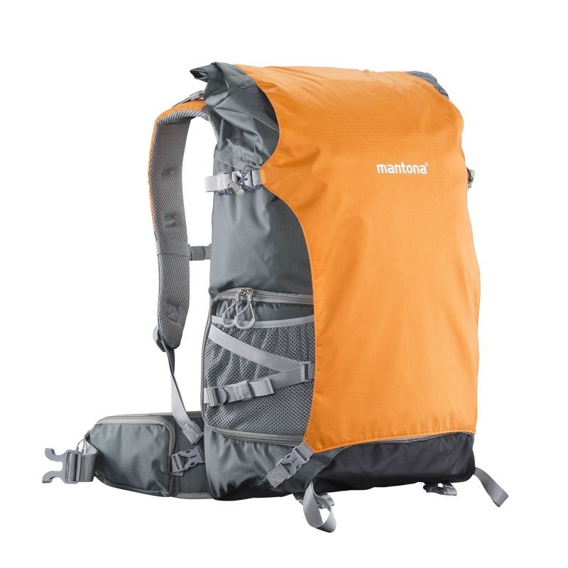 Mantona elementsPro 50 ammattitason ulkoilureppu ja kamerareppu, oranssi, 260 x 350 x 600 mm