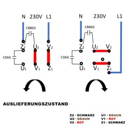Sähkömoottori 2,2 kW (3 PS) 230 V yksivaiheinen 2850 U/min alumiinikäämi