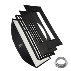 Walimex pro Studio-softbox 80x120 cm, Profoto- ja Bowens-adapterit, kenno, maskit ja kuljetuslaukku