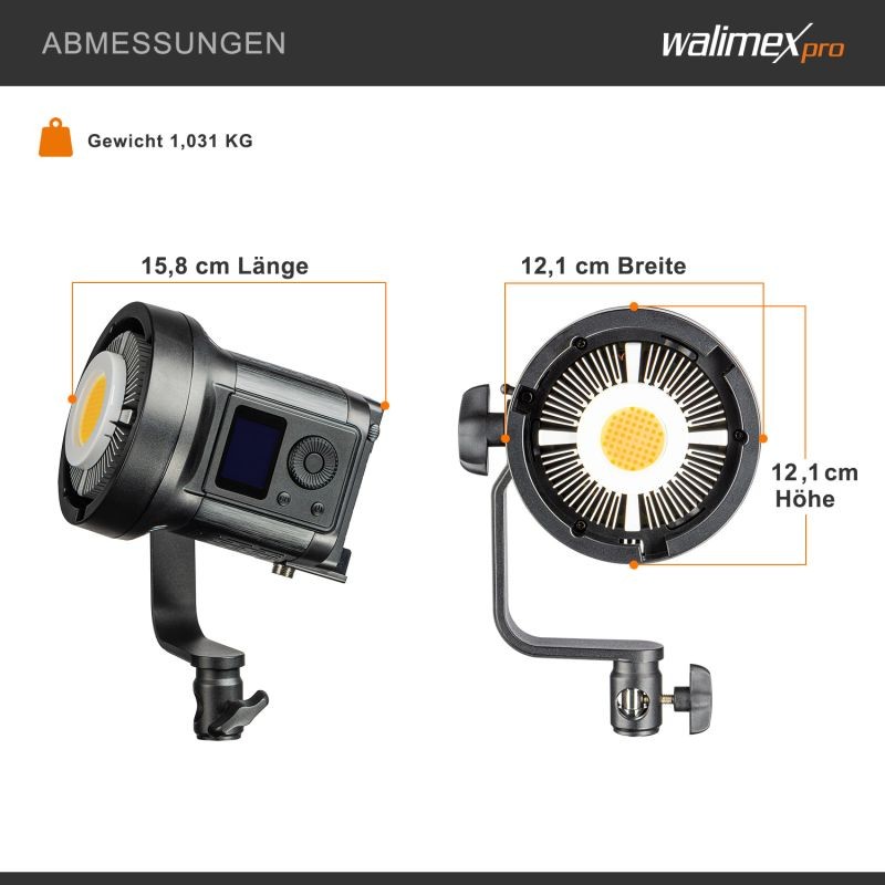 Walimex pro LED Niova 120 Compact Bi Color 120 W LED-videovalo, Bowens-liitäntä
