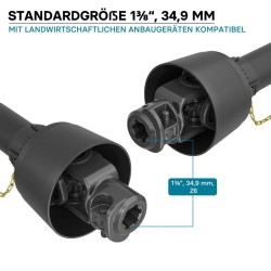 Voimansiirtokardaani T4 1600–1760 mm 460 Nm 540/1000 rpm 40 kW 6 hammasta