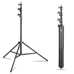 Walimex pro AIR 290 Deluxe valaisinjalkasetti 2 kpl, 290 cm, 7 kg kantavuus, alumiini, ilmapuskuri