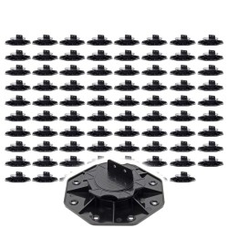 XPOtool Säädettävät terassituet 80 kpl 18 28 mm 2700 kg musta