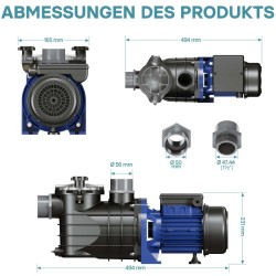 Uima-allaspumppu 13 200 l/h 370 W, nostokorkeus 11 m
