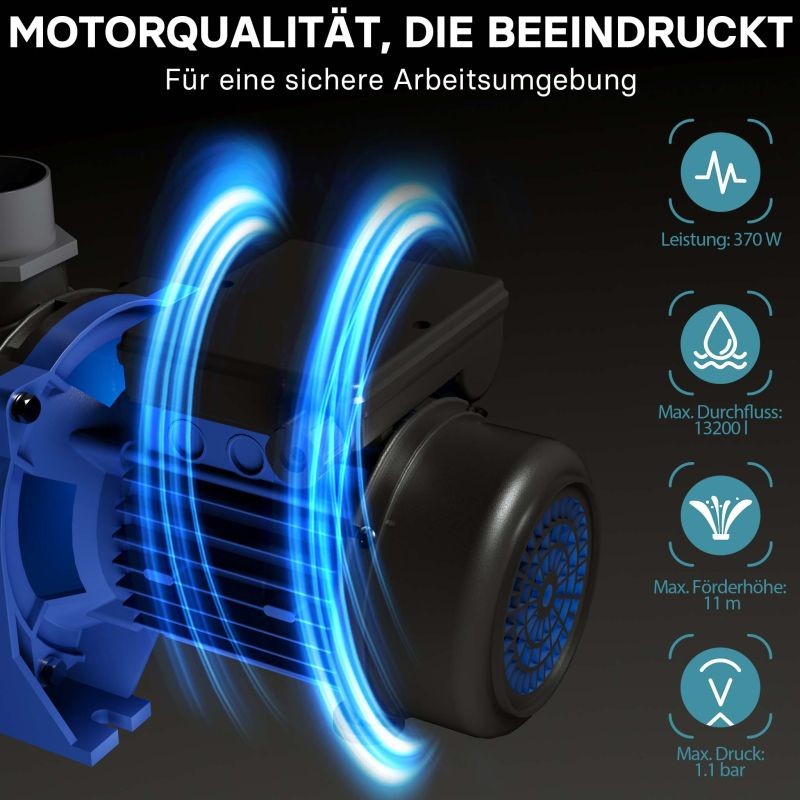 Uima-allaspumppu 13 200 l/h 370 W, nostokorkeus 11 m