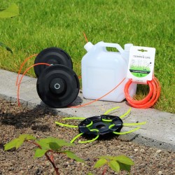 Bensiinikäyttöinen 3 in 1 puutarhakone 1 9 kW 52 cm ruohotrimmeri pensasleikkuri ja siiluri oranssi