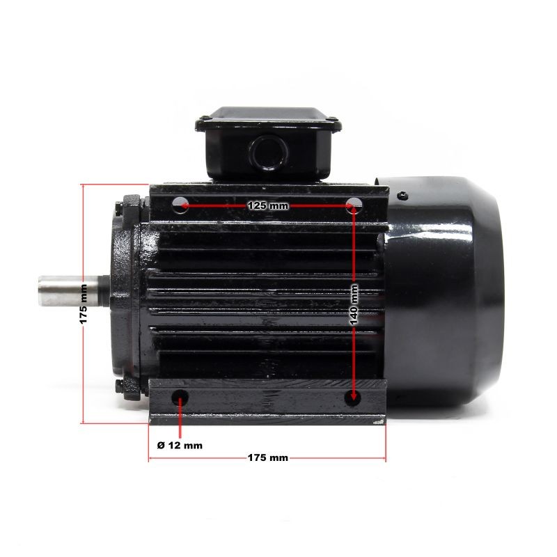 Sähkömoottori 2,2 kW (3 PS) 415 V kolmivaiheinen 2-napainen B3 2830 rpm kuparikäämitys