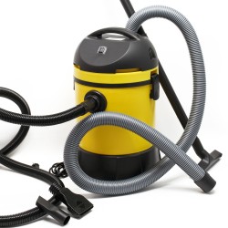 Märkä ja kuivaimuri 1400 W 30 l automaattinen tyhjennys keltainen