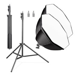 Walimex pro Octagon Softbox 55 cm 35 W LED valaistussetti 2 kpl FT 8051 jalustat