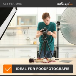 Walimex pro Octagon Softbox 55 cm 35 W LED -valaistussetti, 2 kpl, FT-8051 jalustat