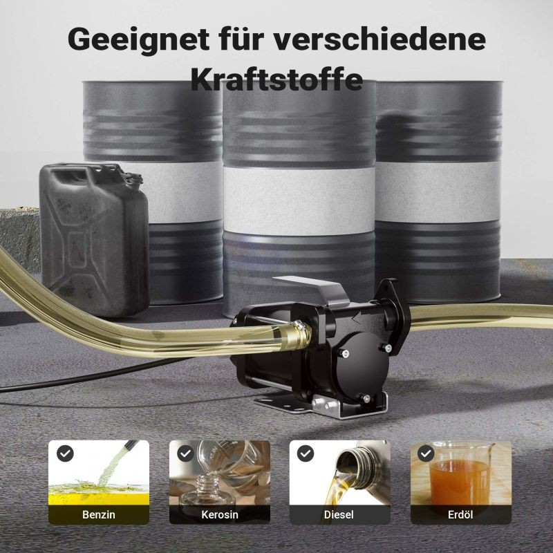 Itseimevä polttoainepumppu 12 V, 180 W, 40 l/min, diesel ja bensiini, 4200 U/min