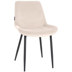 Victoria samettinen ruokailutuoli pehmustetulla istuimella ja selkänojalla