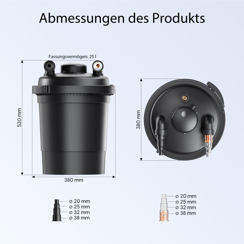 SunSun CPF-380 painesuodatin 10 000 l/h, 11 W UVC, 12 000 l lampiin