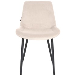 Victoria samettinen ruokailutuoli pehmustetulla istuimella ja selkänojalla