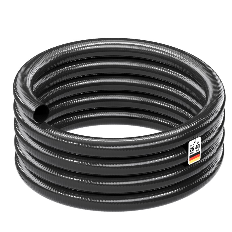 Luisiana OM/I lampi- ja pumpuletku 40 mm, 25 m, musta, PVC