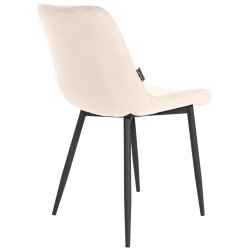 Victoria samettinen ruokailutuoli pehmustetulla istuimella ja selkänojalla