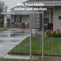 Seisova postilaatikkojärjestelmä 4 lokeroa, antrasiitti, 556 x 270 x 1500 mm