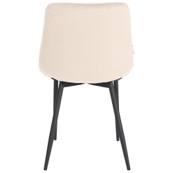 Victoria samettinen ruokailutuoli pehmustetulla istuimella ja selkänojalla