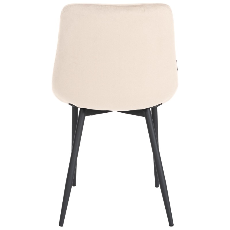 Victoria samettinen ruokailutuoli pehmustetulla istuimella ja selkänojalla