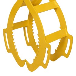 Tukkipihti 600 mm, 800 kg, 4 tartuntapiikkiä, keltainen