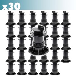 XPOtool Säädettävät terassijalat 30 kpl, 137-215 mm, 2700 kg, musta