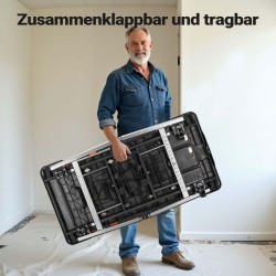7-in-1-työpöytä 108,5 x 55 x 52 cm, max 250 kg, musta