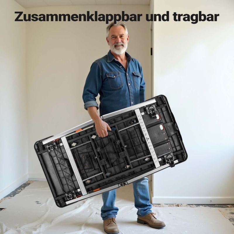 7-in-1-työpöytä 108,5 x 55 x 52 cm, max 250 kg, musta