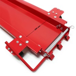 Moottoripyörän siirtokisko 570 kg, punainen, 2030 x 735 x 70 mm
