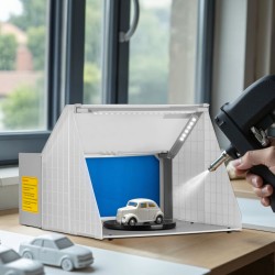 Airbrush-poistojärjestelmä 4 m³/min, LED-valaistus, harmaa