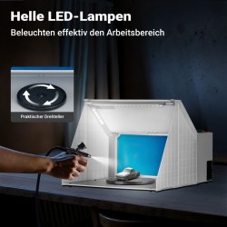 Airbrush-poistojärjestelmä 4 m³/min, LED-valaistus, harmaa