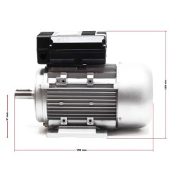 Sähkömoottori 1,5 kW (2 PS) 2850 k/min 220-240 V 1-vaiheinen 2-napainen kuparikäämitys