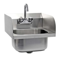 XPOtool Gastro allas ruostumattomasta teräksestä 3 sivuinen roiskeesto seinäkiinnitys 398 x 420 x 457 mm