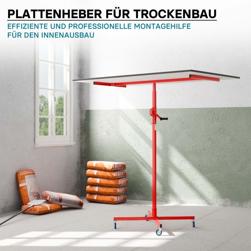 Levynnostin kipsilevyille ja paneeleille 50 kg, 190–330 cm, punainen