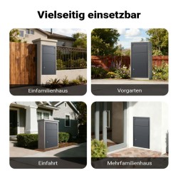 XPOtool Pakettilaatikko antrasiitti 470 x 220 x 870 mm teräs seinäkiinnitys