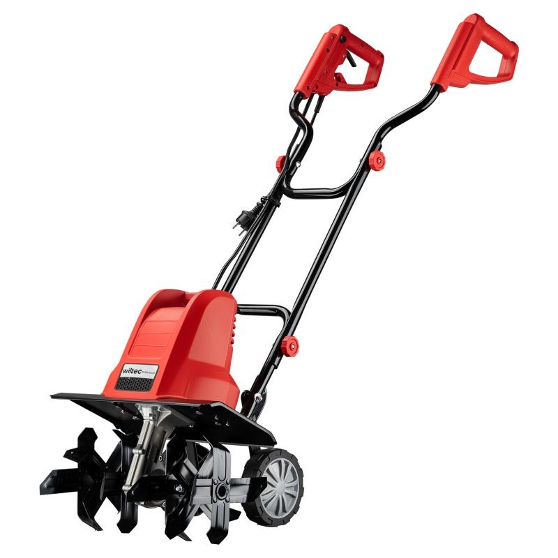 Sähköinen puutarhamuokkuri 1500 W, 400 kierrosta/min, työsyvyys 220 mm, 24 terää, pyörillä