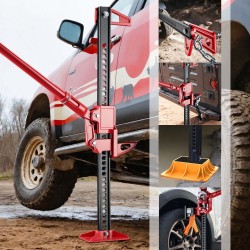 Maastonostinsarja SUV- ja maastoautoille 3000 kg, tukilevy, pyörännosto- ja puskuradapterit, yläpuristin