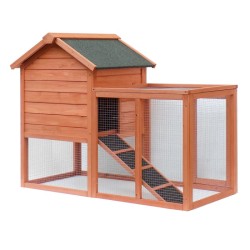 Kaksikerroksinen pieneläinhäkki 1220 x 630 x 920 mm, ruskea, kuusipuu