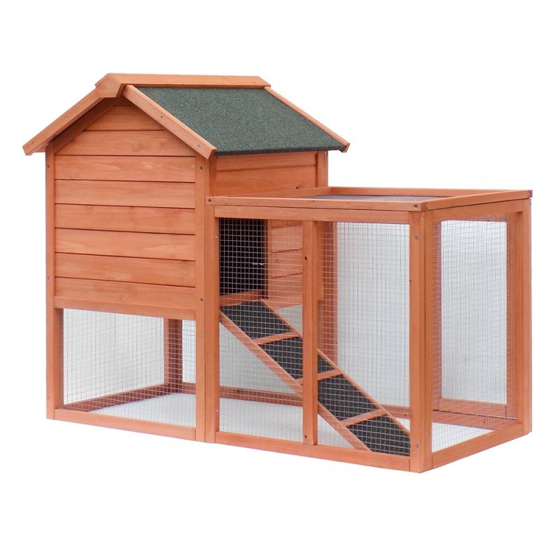Kaksikerroksinen pieneläinhäkki 1220 x 630 x 920 mm, ruskea, kuusipuu