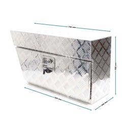 XPOtool Alumiininen alustalaatikko vasen 75x25x40 cm, 60 l, 40 kg