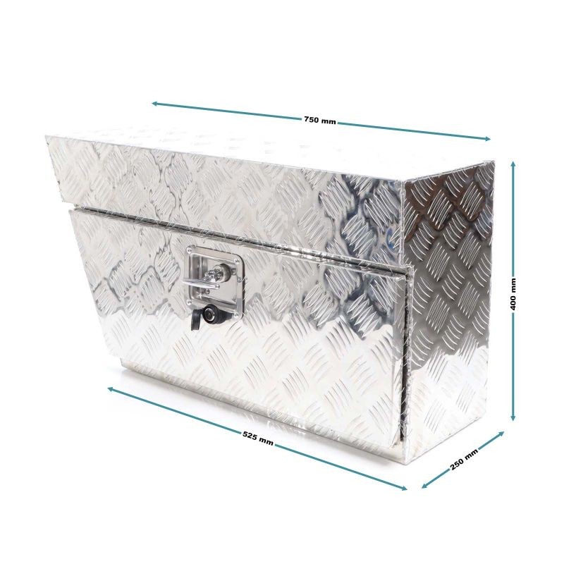 XPOtool Alumiininen alustalaatikko vasen 75x25x40 cm, 60 l, 40 kg