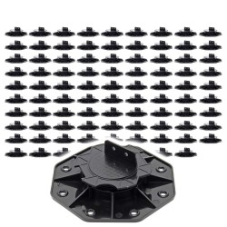 XPOtool Säädettävät terassitukijalat 90 kpl 18 28 mm 2700 kg musta